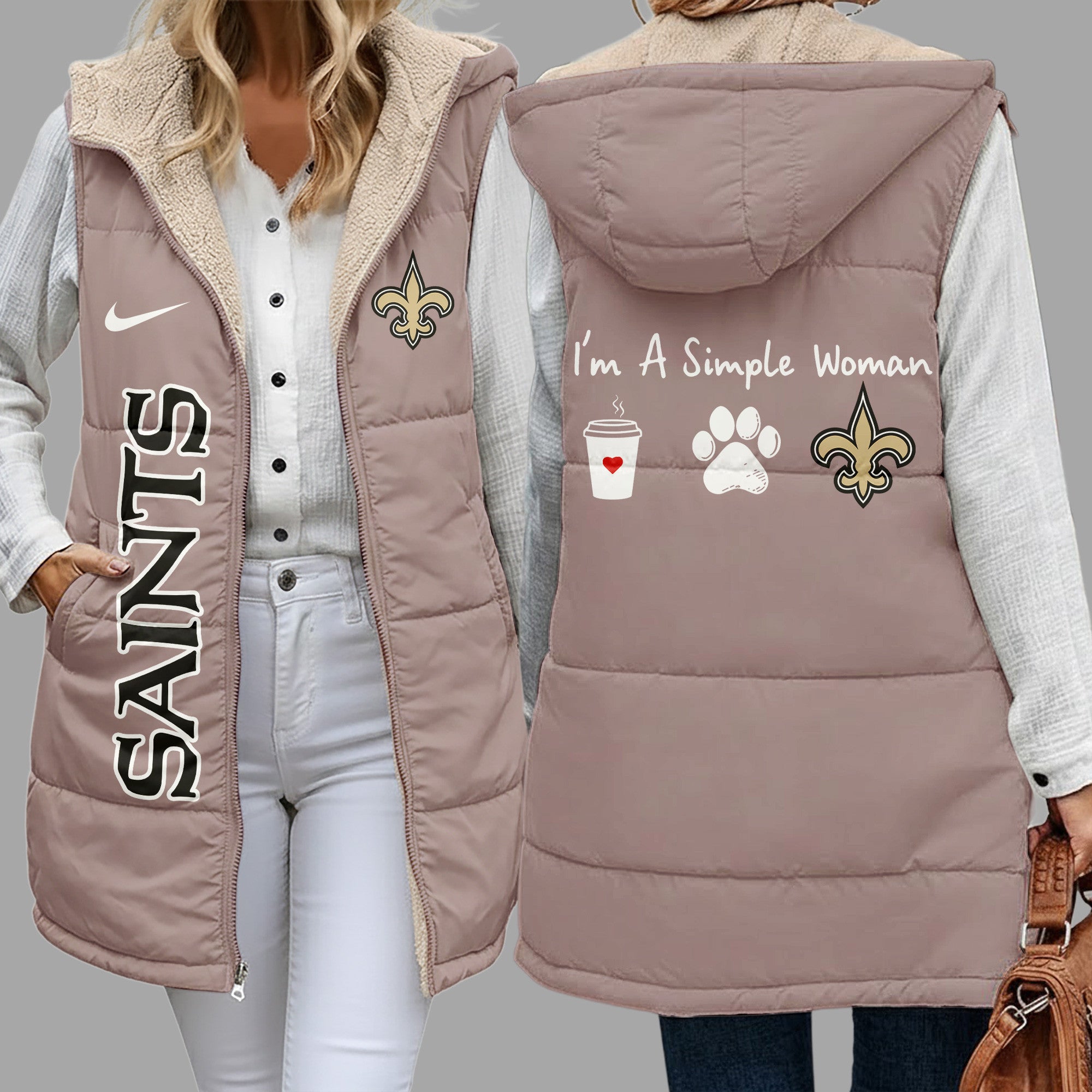 No.saints | Premium  Simple Girl Quilted Vest Nf1