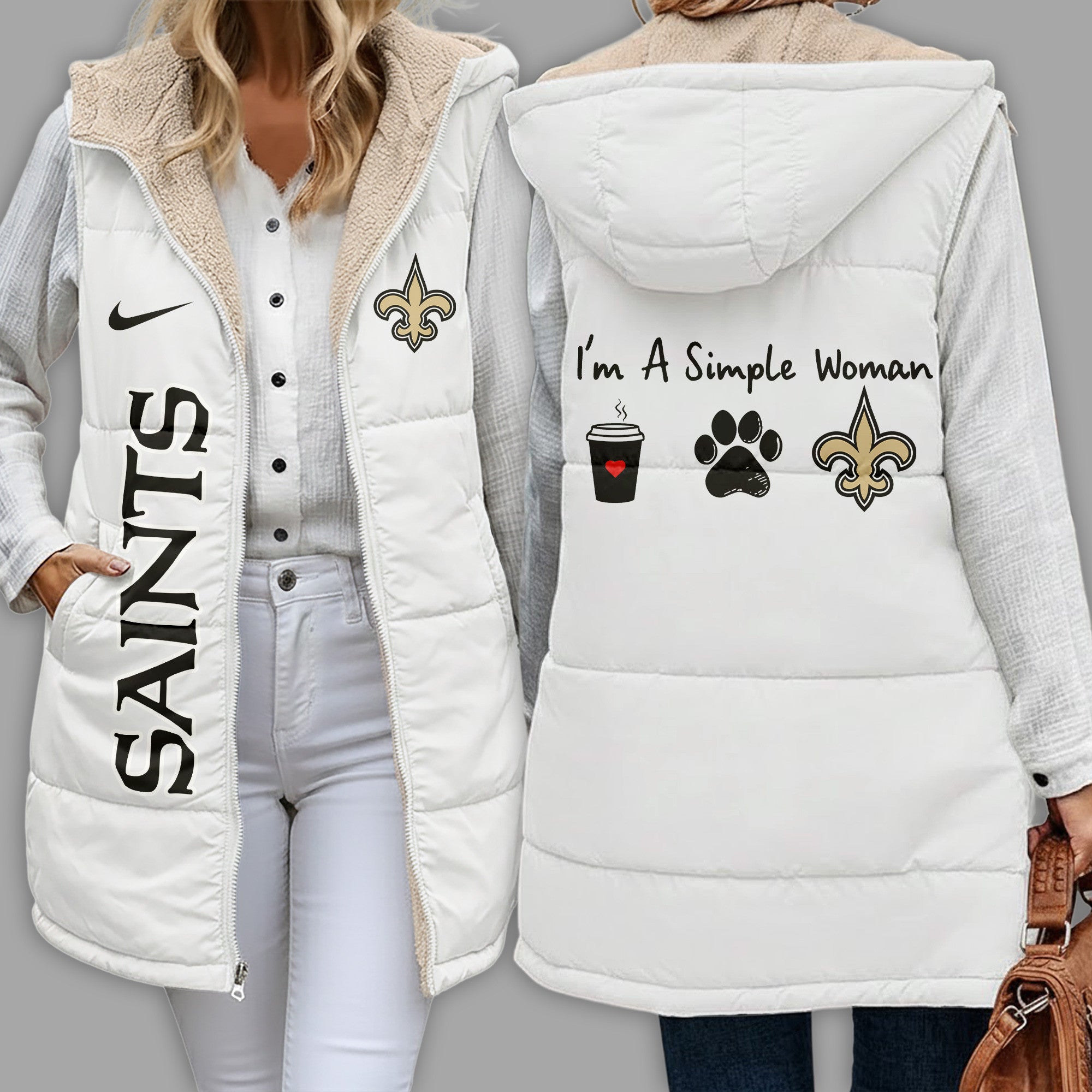 No.saints | Premium  Simple Girl Quilted Vest Nf1