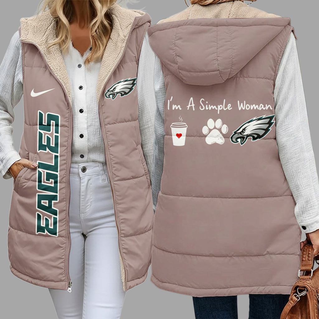 P.eagles | Premium  Simple Girl Quilted Vest Nf1
