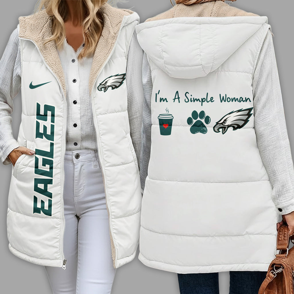 P.eagles | Premium  Simple Girl Quilted Vest Nf1