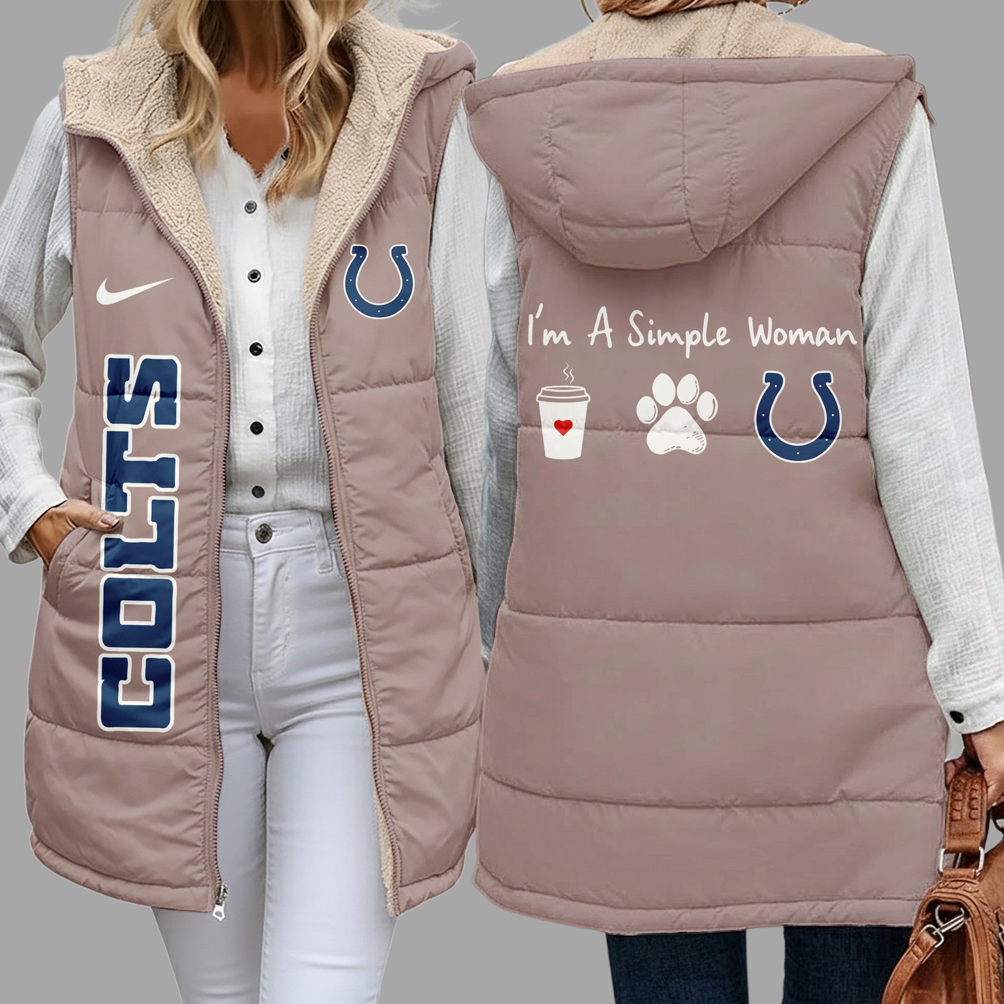 I.colts | Premium  Simple Girl Quilted Vest Nf1