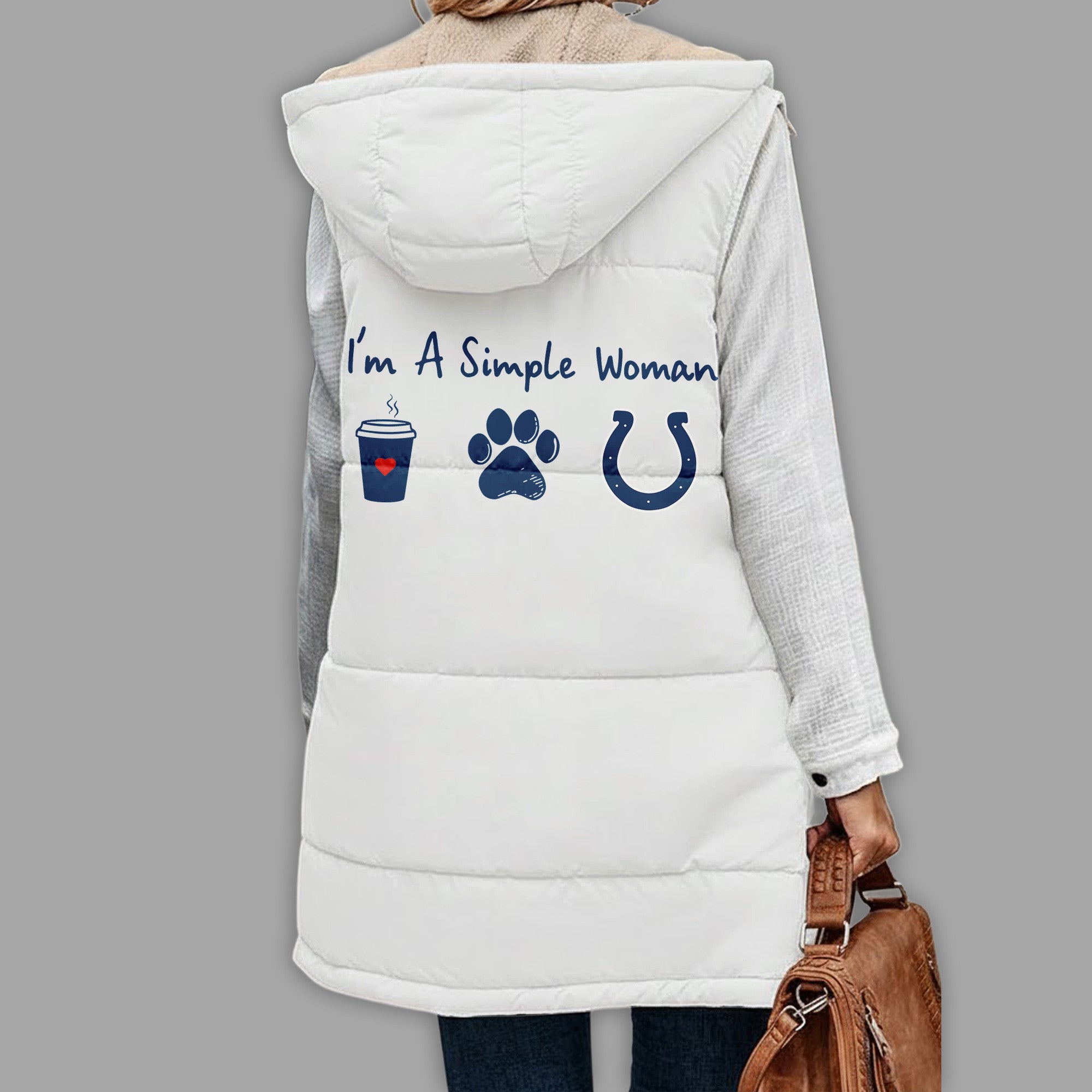 I.colts | Premium  Simple Girl Quilted Vest Nf1