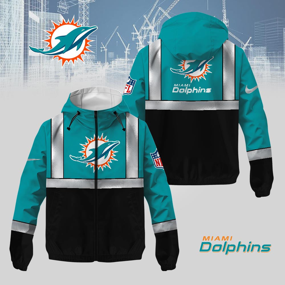 M.dolphins | Premium  Safety Windbreaker Jacket Nf1