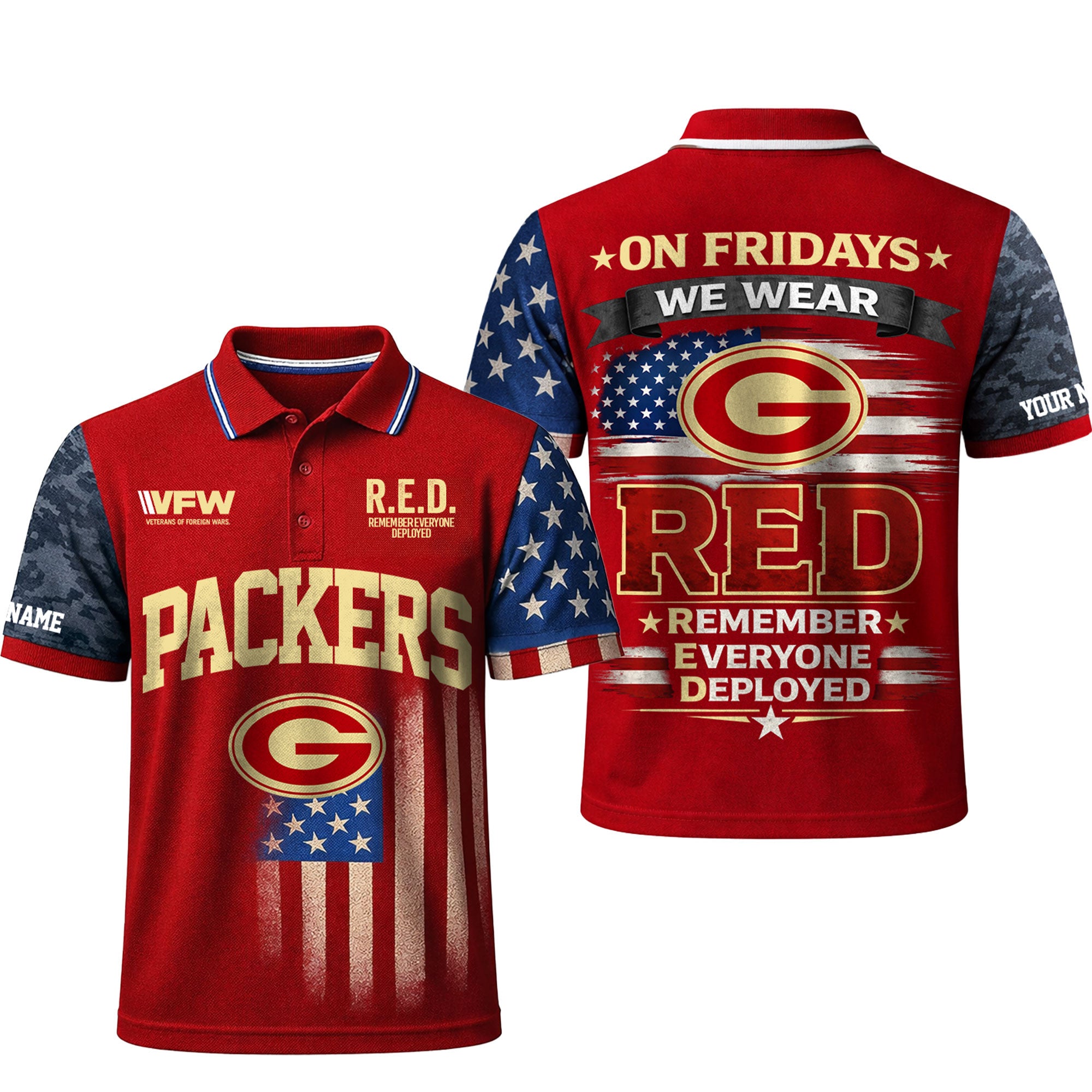 Gb.packers | Premium  Red Friday Polo Shirt Td