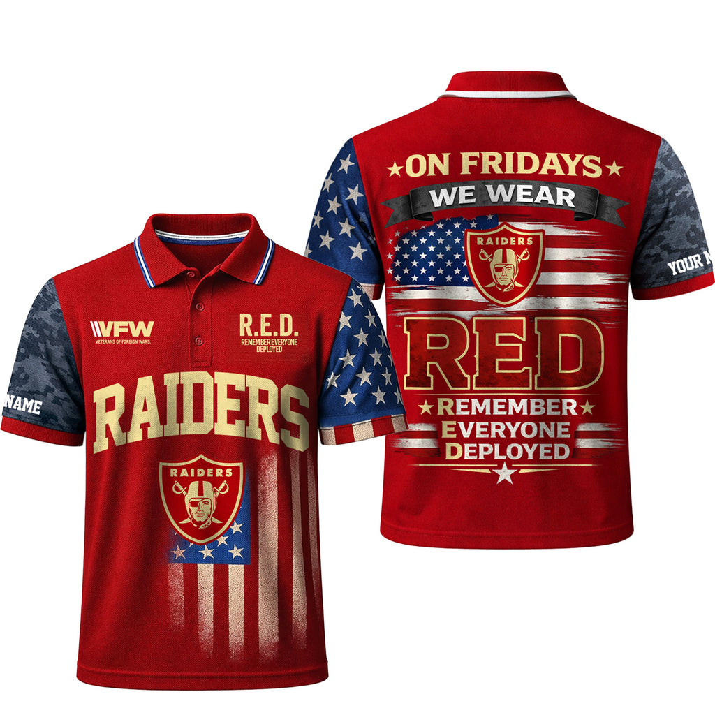 Lv.raiders | Premium  Red Friday Polo Shirt Td