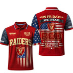 Lv.raiders | Premium  Red Friday Polo Shirt Td