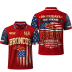 D.broncos | Premium  Red Friday Polo Shirt Td