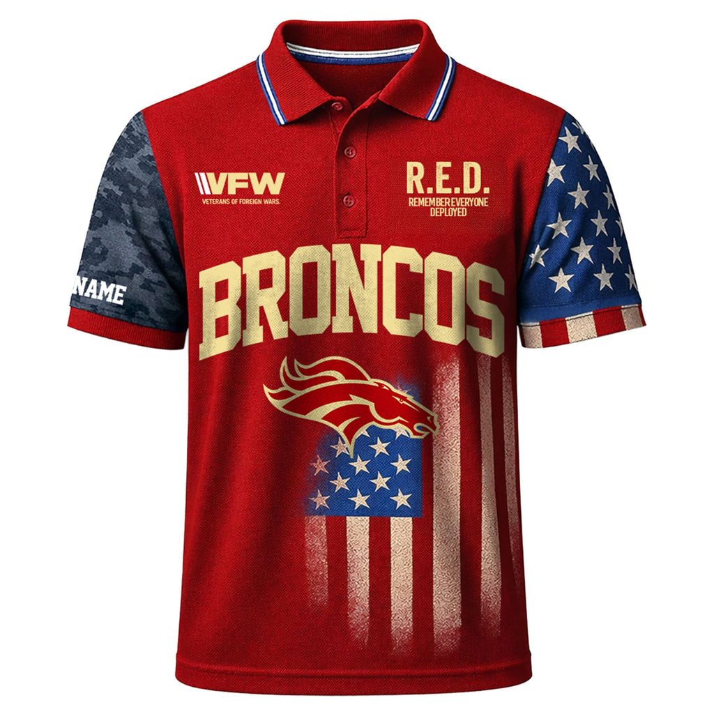 D.broncos | Premium  Red Friday Polo Shirt Td