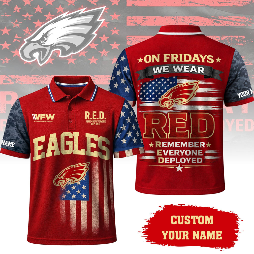 P.eagles | Premium  Red Friday Polo Shirt Td