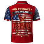 H.texans | Premium  Red Friday Polo Shirt Td