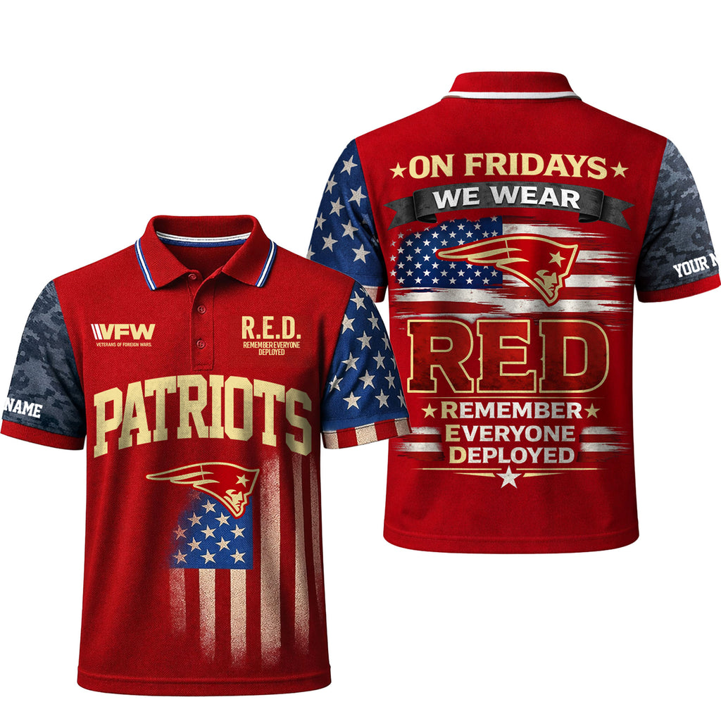 Ne.patriots | Premium  Red Friday Polo Shirt Td