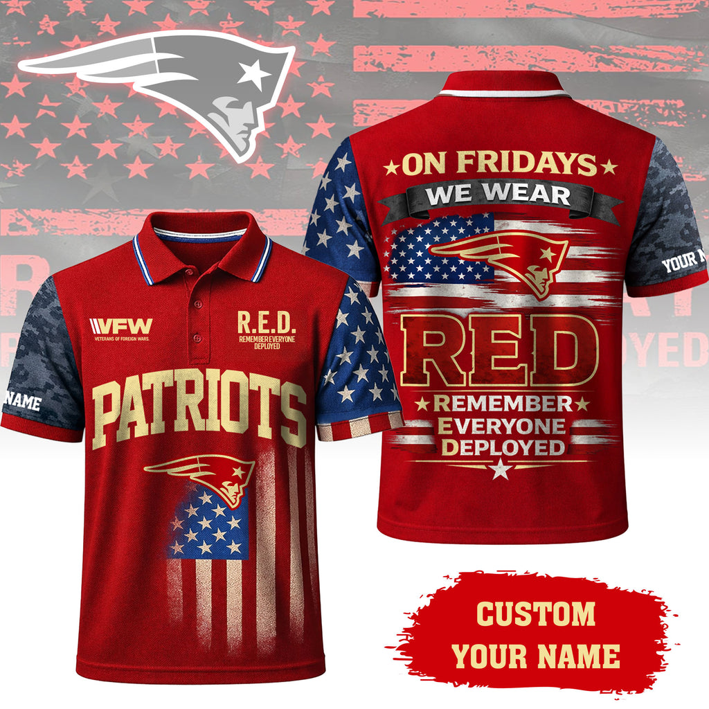 Ne.patriots | Premium  Red Friday Polo Shirt Td