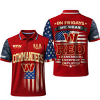 W.commanders | Premium  Red Friday Polo Shirt Td