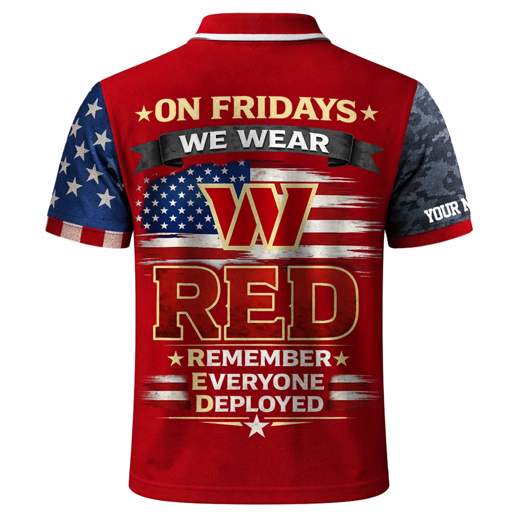W.commanders | Premium  Red Friday Polo Shirt Td