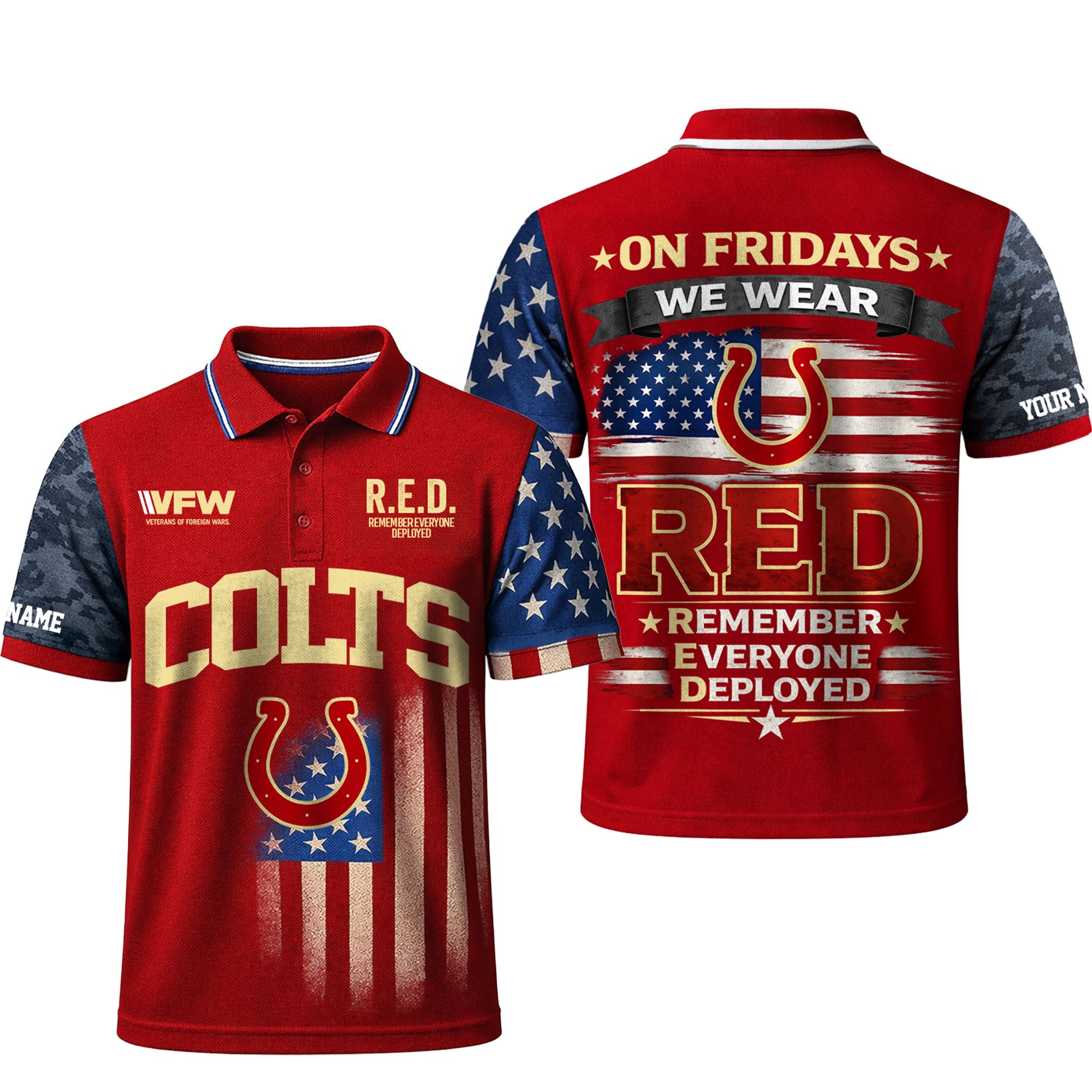 I.colts | Premium  Red Friday Polo Shirt Td