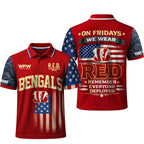 C.bengals | Premium  Red Friday Polo Shirt Td