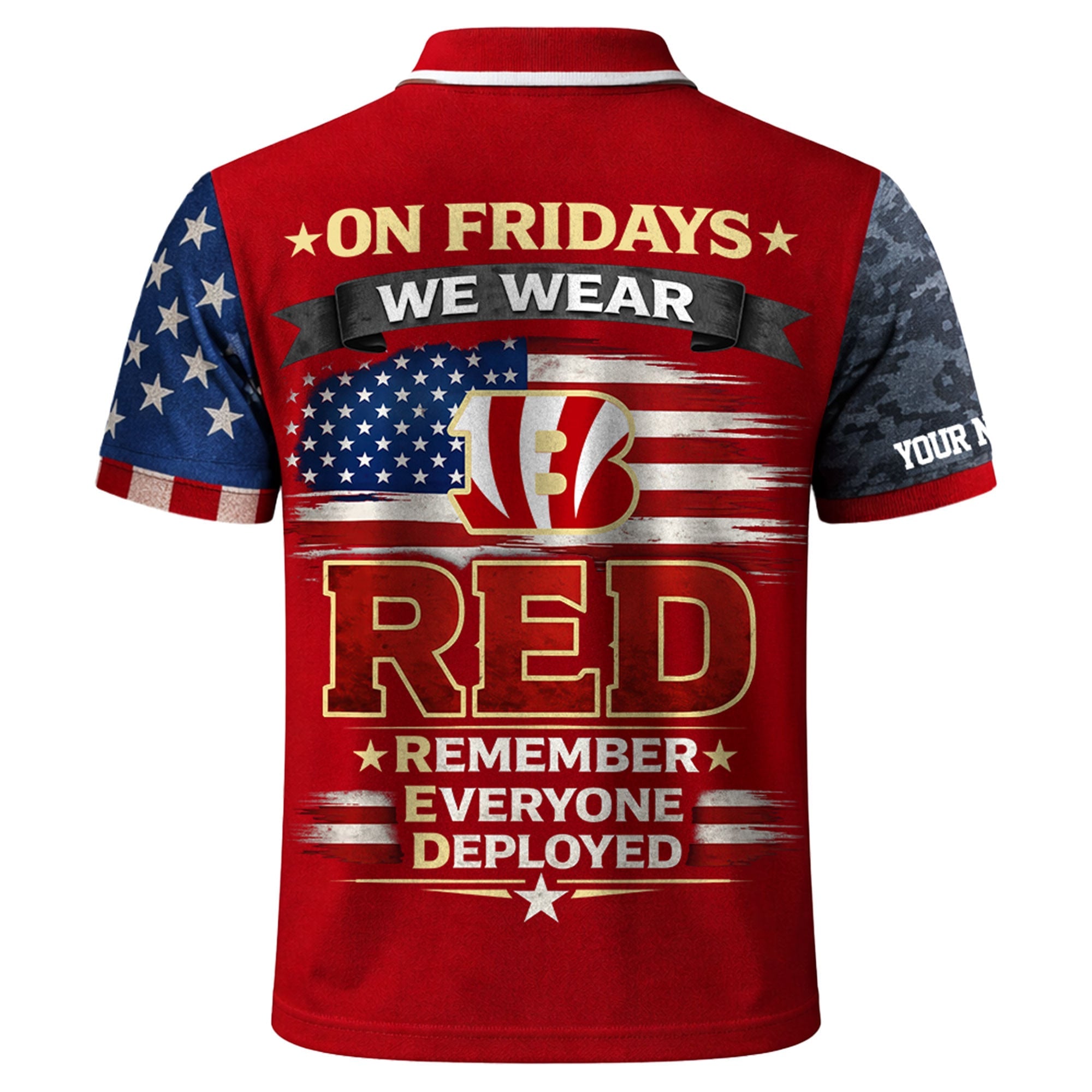 C.bengals | Premium  Red Friday Polo Shirt Td