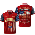 M.vikings | Premium  Red Friday Polo Shirt Td