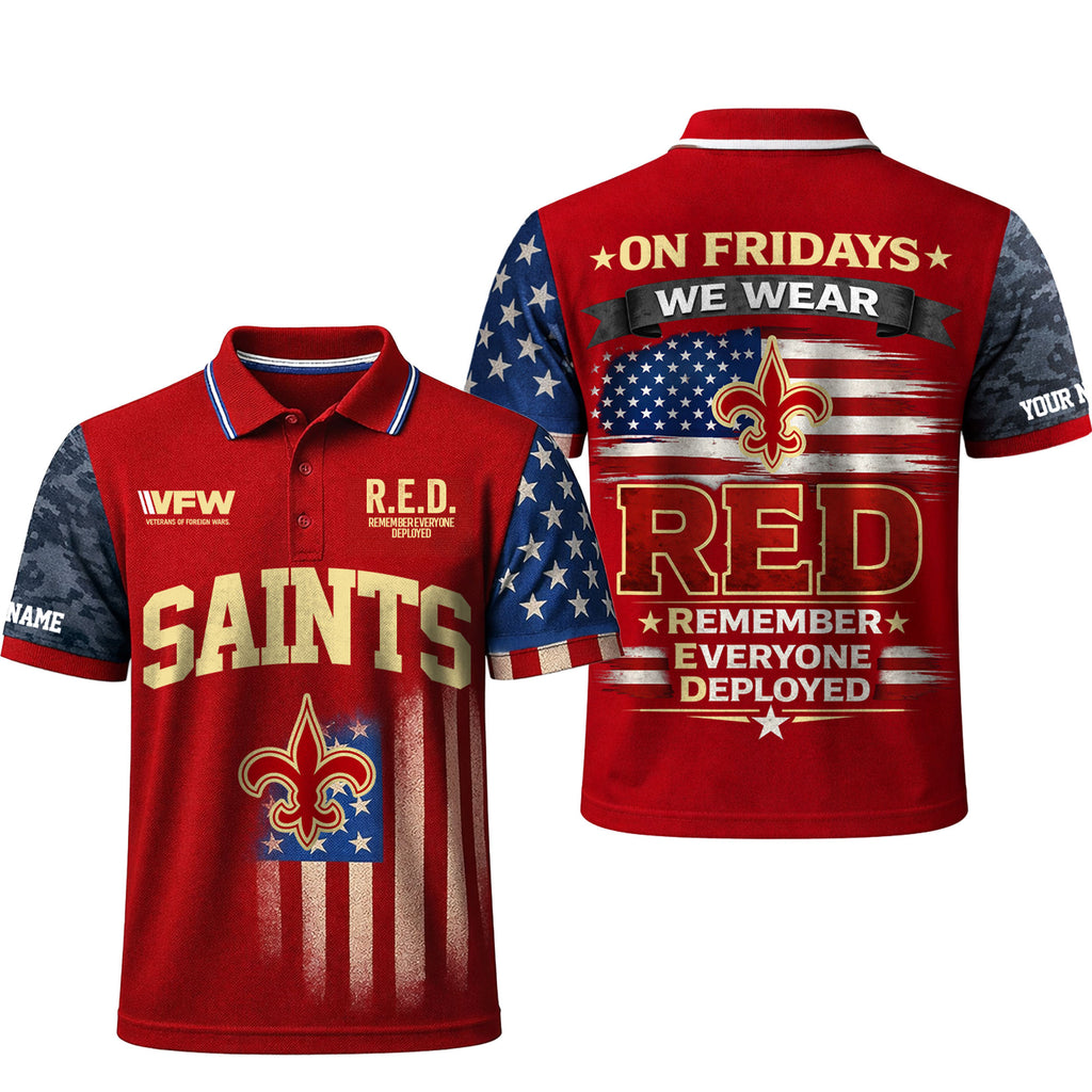 No.saints | Premium  Red Friday Polo Shirt Td
