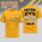 P.pirates | Premium M.l.b Father Day Awesome Dad 3d Shirt