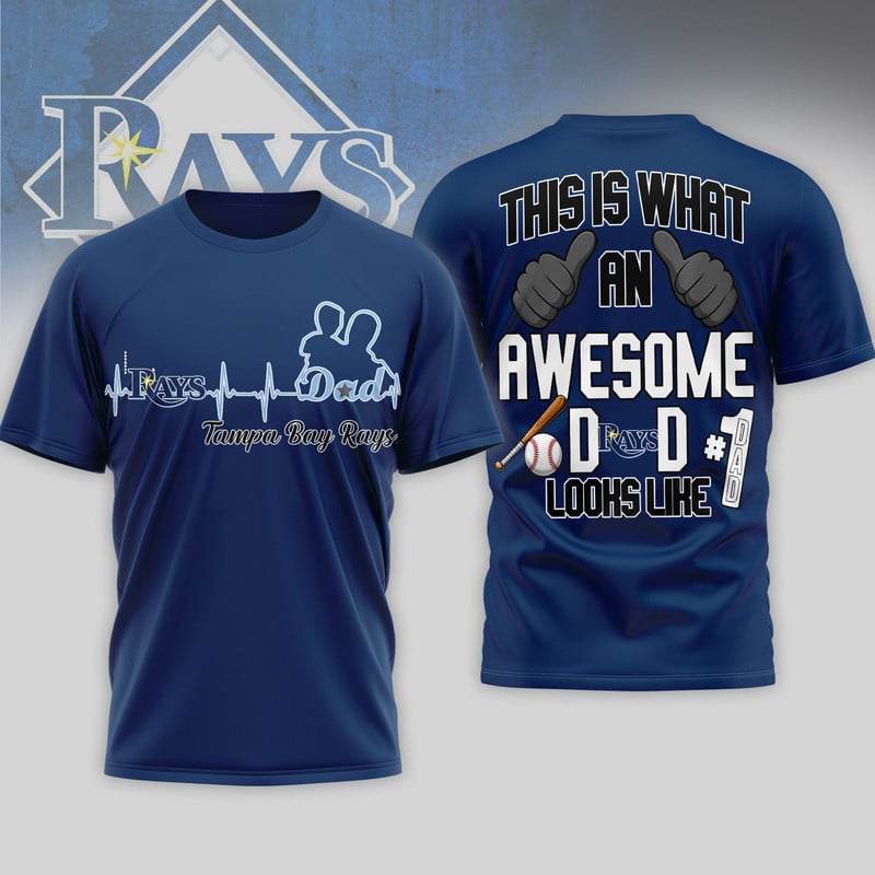 T.b.rays | Premium M.l.b Father Day Awesome Dad 3d Shirt