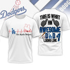 L.a.dodgers | Premium M.l.b Father Day Awesome Dad 3d Shirt