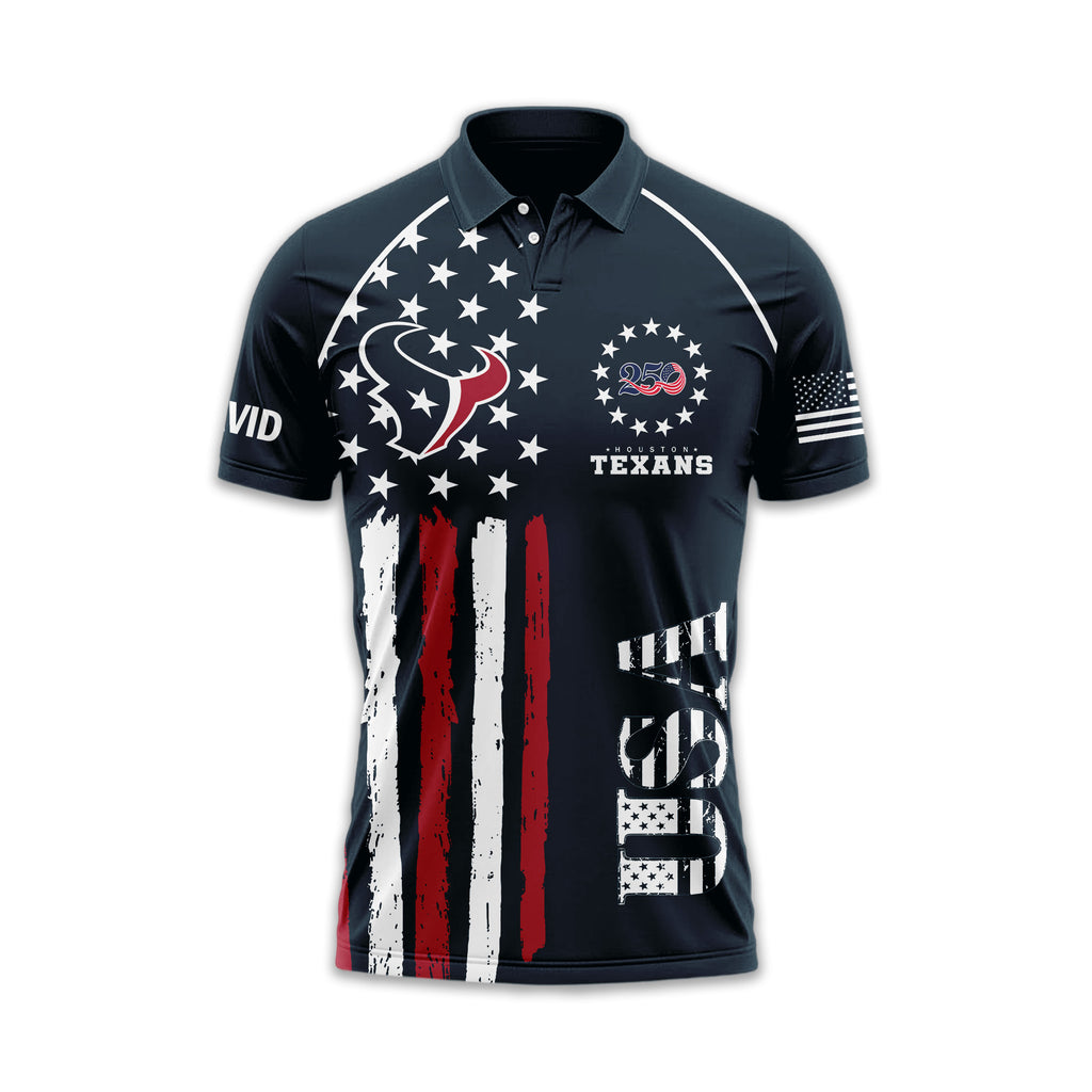 H.texans | Premium  American Semiquincentennial Polo Shirt Td
