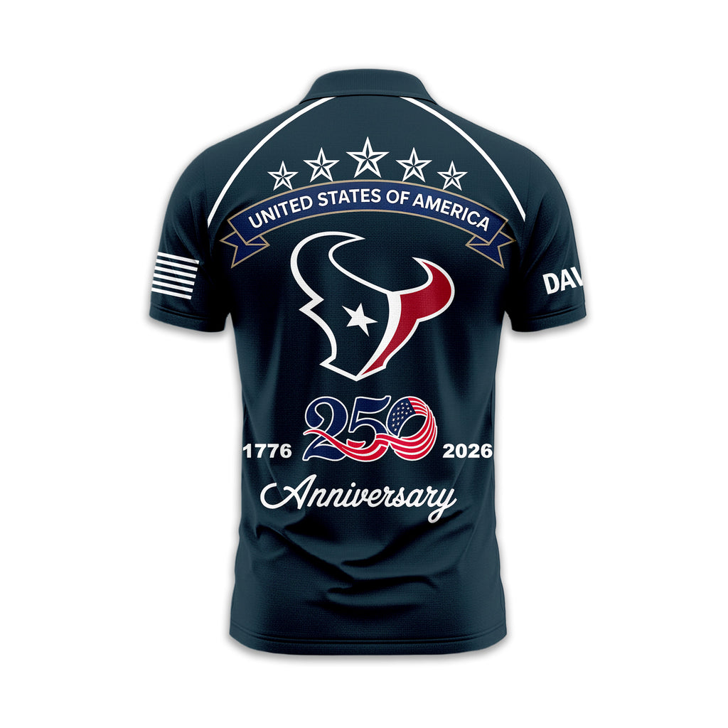 H.texans | Premium  American Semiquincentennial Polo Shirt Td