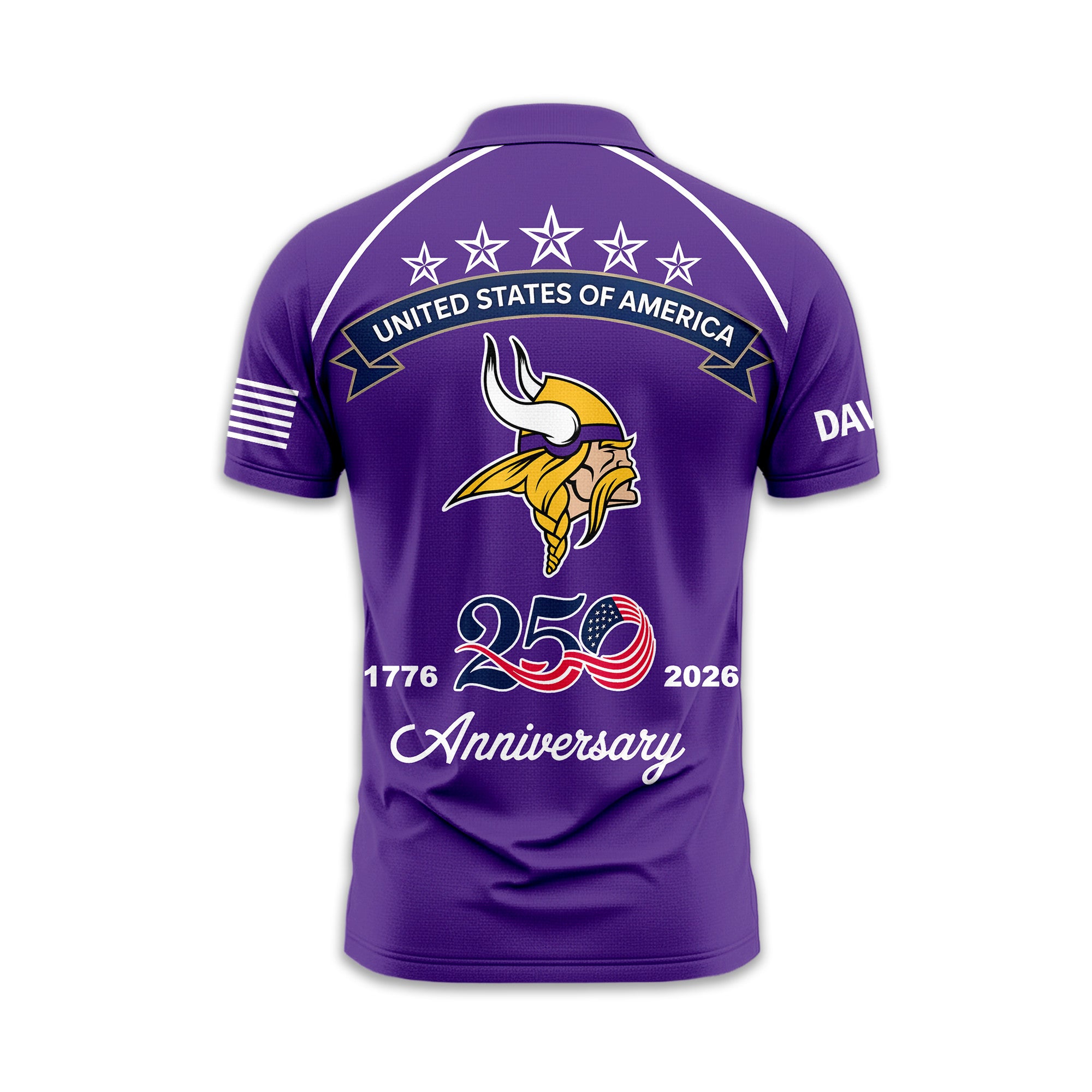 M.vikings | Premium  American Semiquincentennial Polo Shirt Td