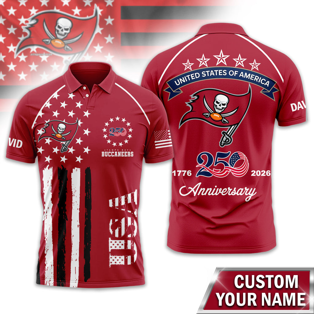 Tb.buccaneers | Premium  American Semiquincentennial Polo Shirt Td
