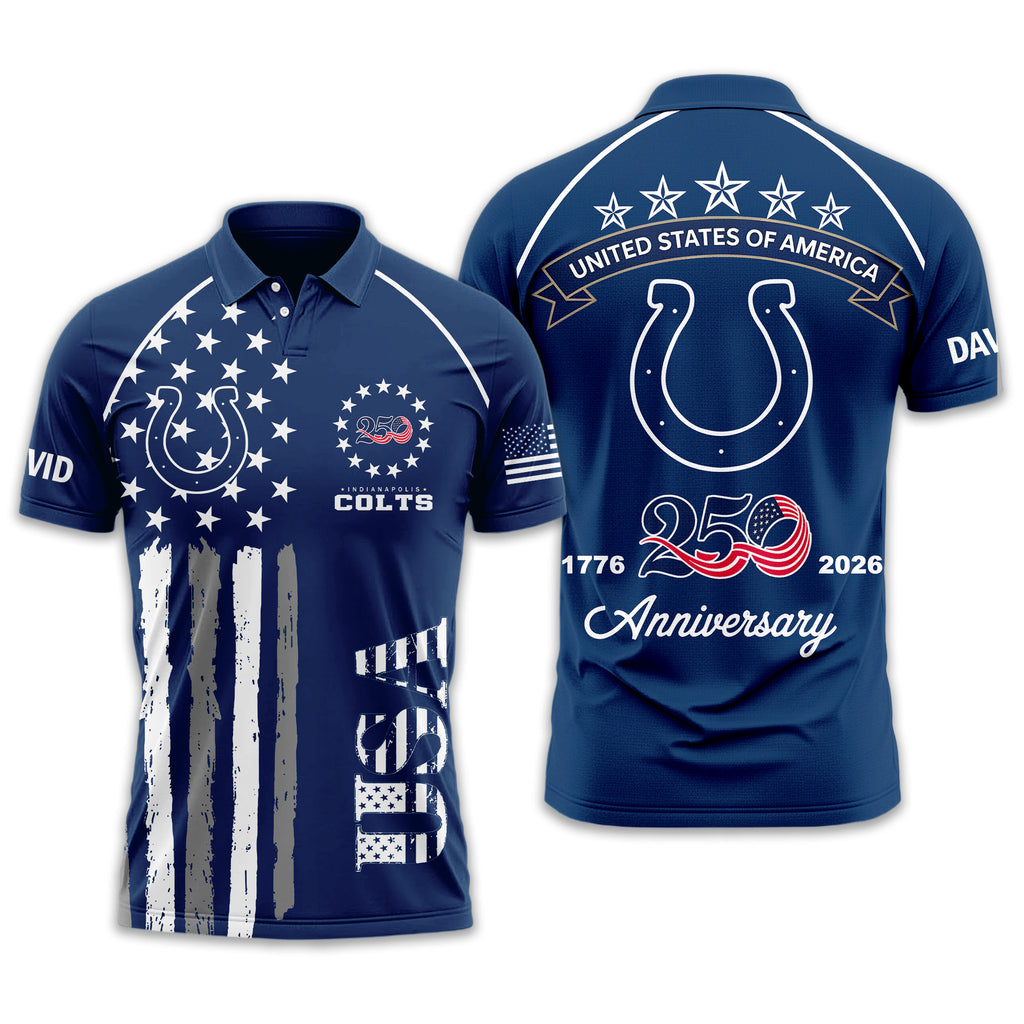 I.colts | Premium  American Semiquincentennial Polo Shirt Td