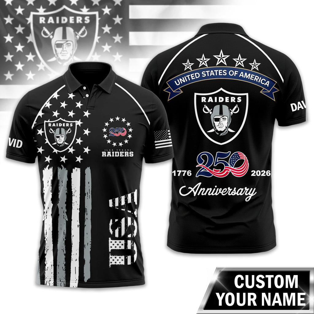 Lv.raiders | Premium  American Semiquincentennial Polo Shirt Td