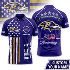 B.ravens | Premium  American Semiquincentennial Polo Shirt Td