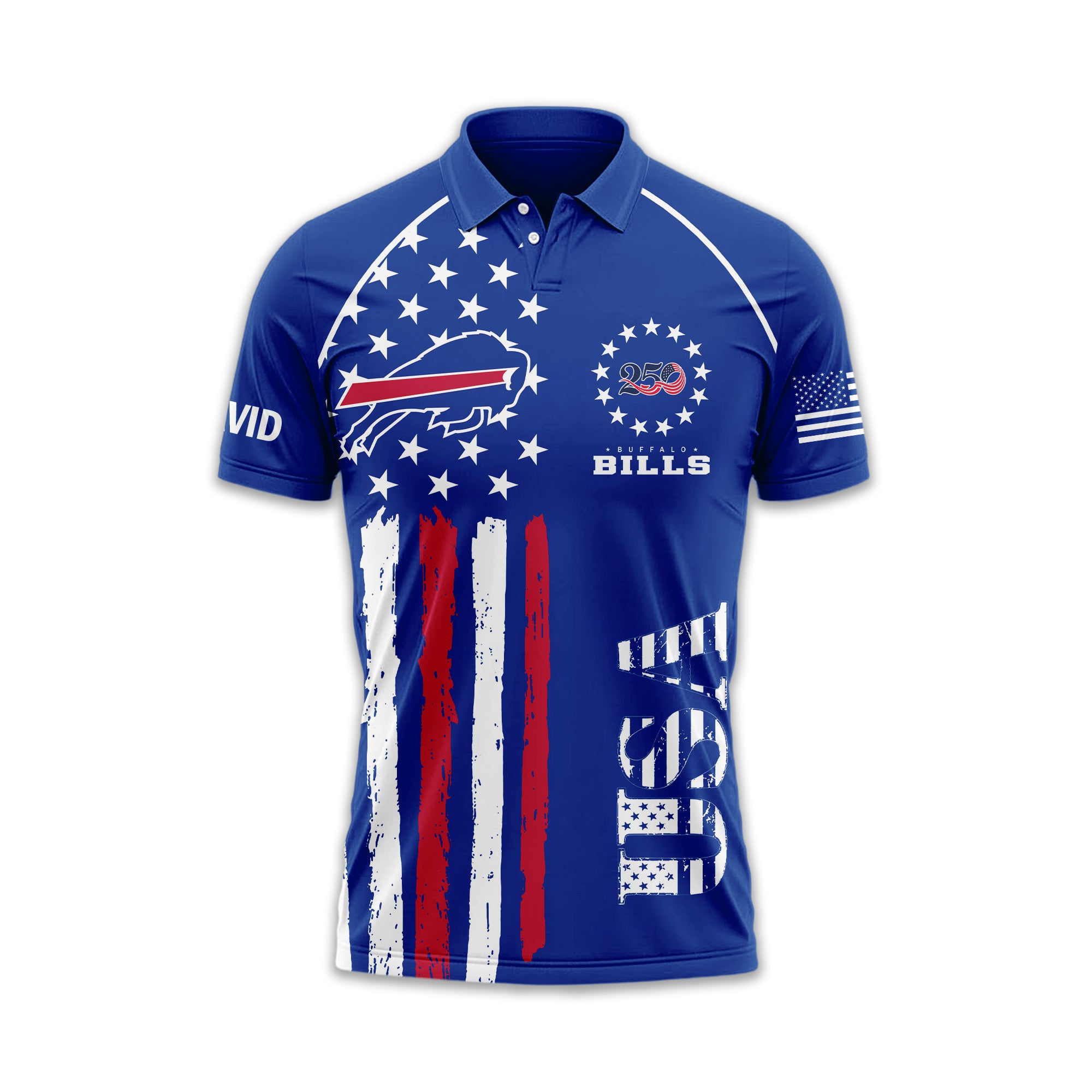 B.bills | Premium  American Semiquincentennial Polo Shirt Td