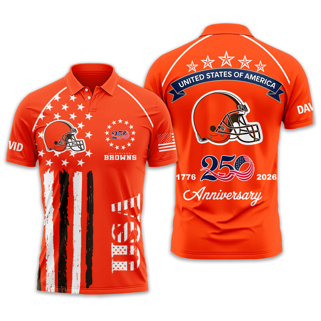 C.browns | Premium  American Semiquincentennial Polo Shirt Td