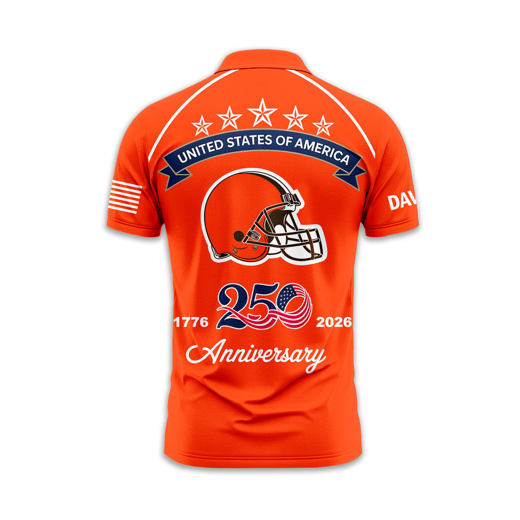 C.browns | Premium  American Semiquincentennial Polo Shirt Td