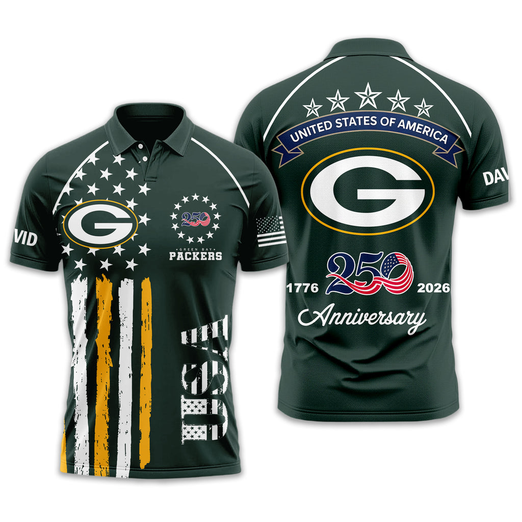 Gb.packers | Premium  American Semiquincentennial Polo Shirt Td