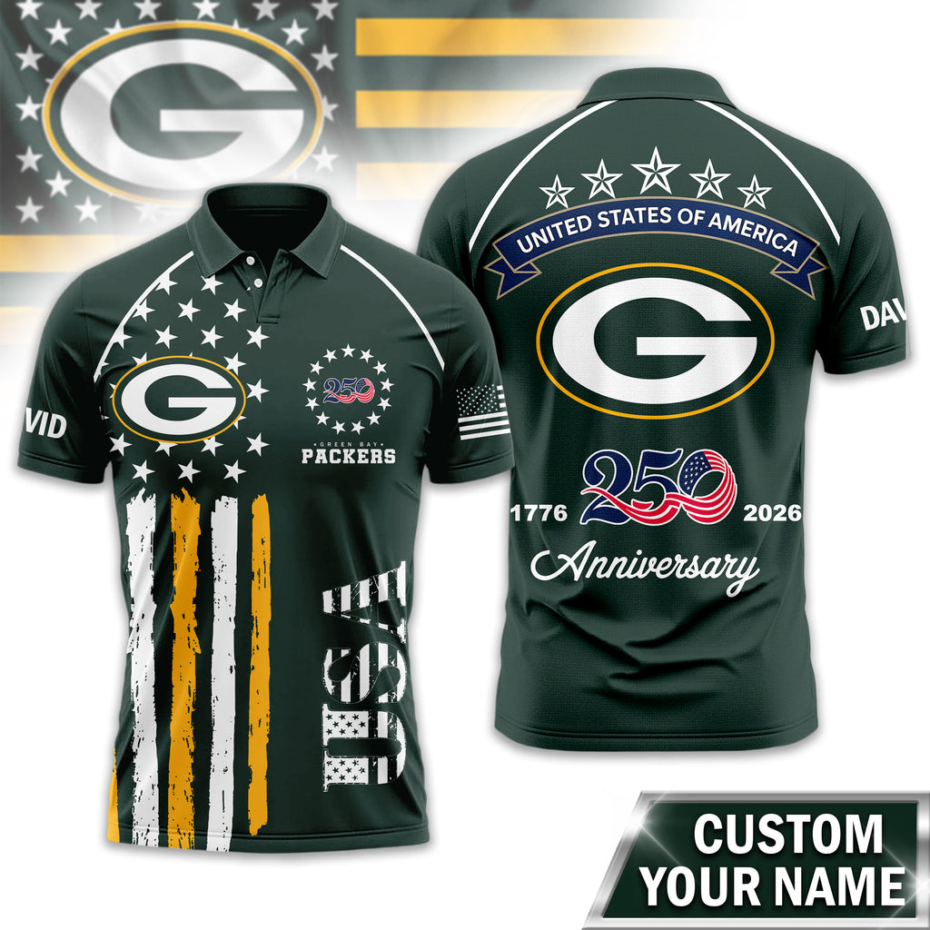 Gb.packers | Premium  American Semiquincentennial Polo Shirt Td