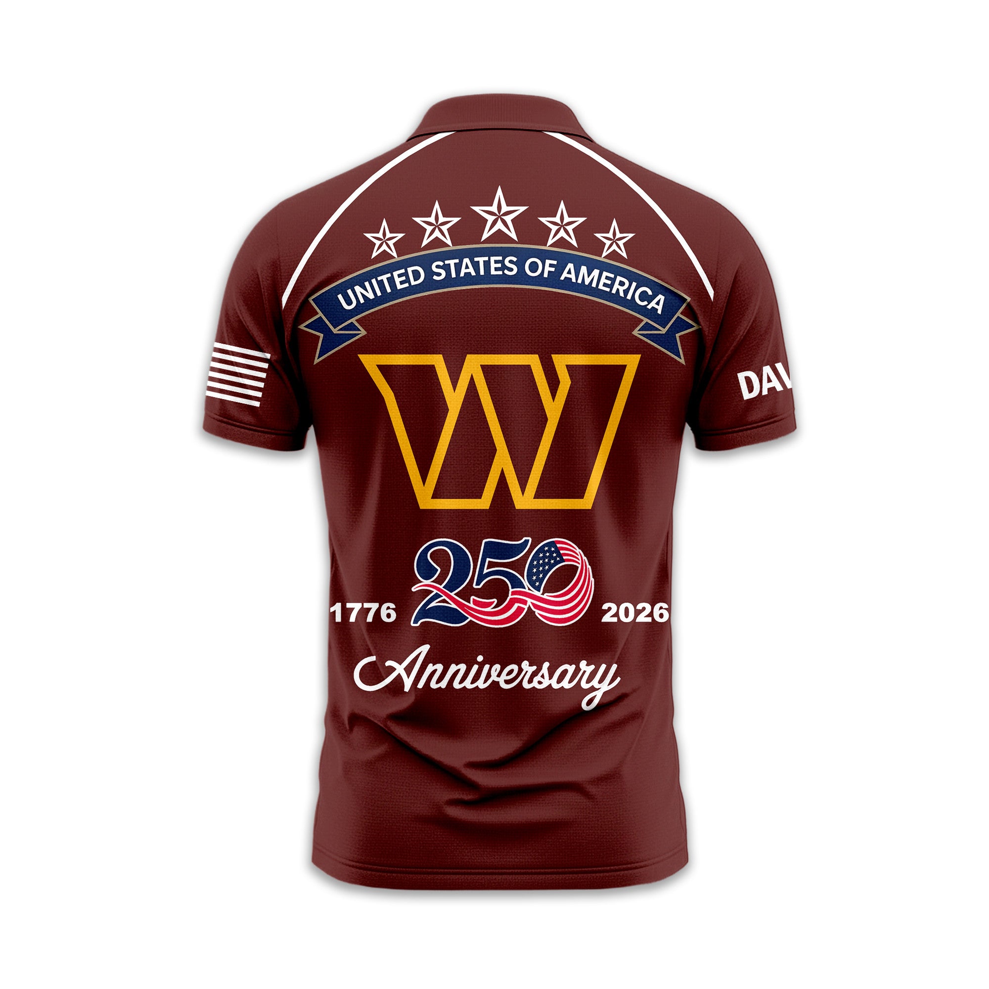 W.commanders | Premium  American Semiquincentennial Polo Shirt Td