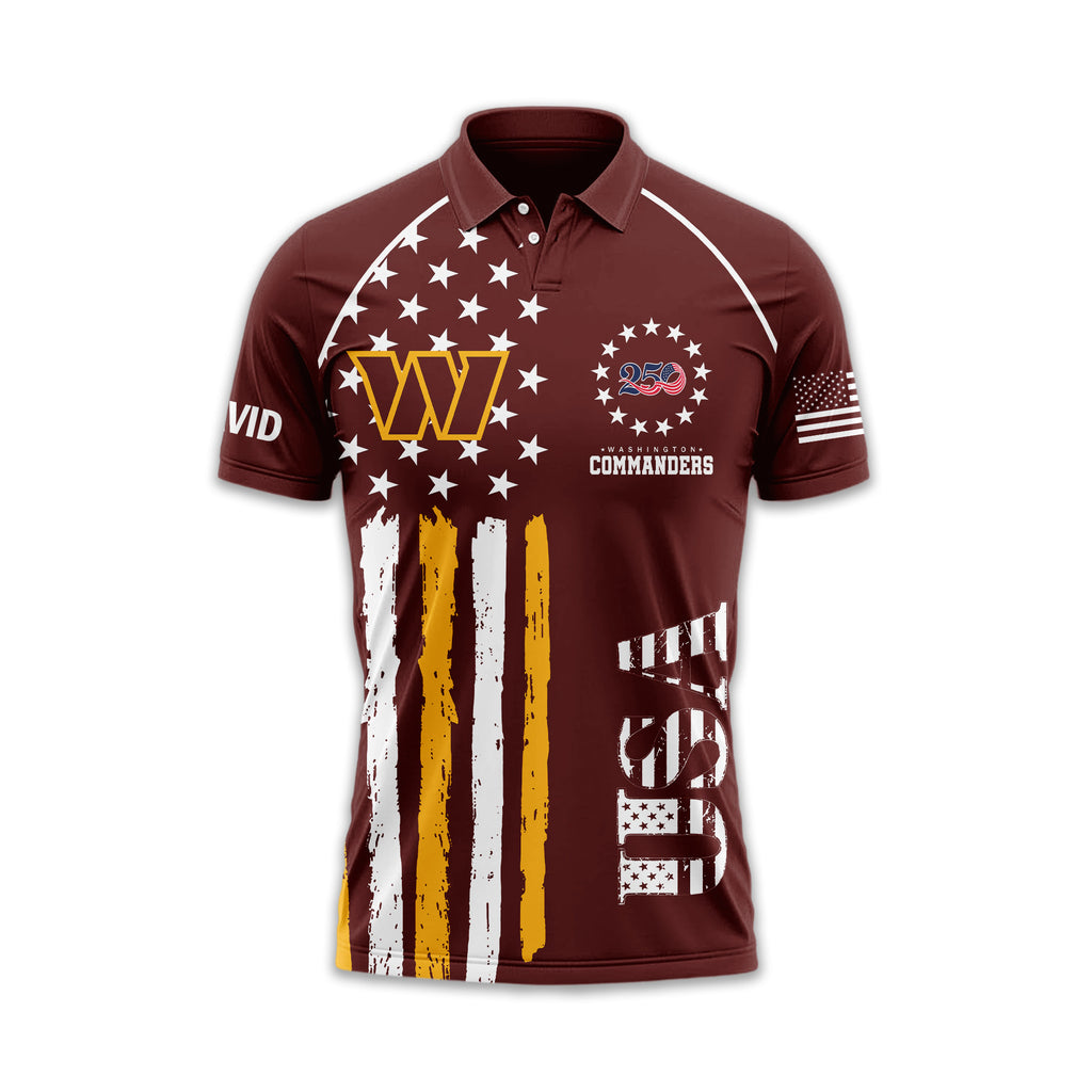 W.commanders | Premium  American Semiquincentennial Polo Shirt Td