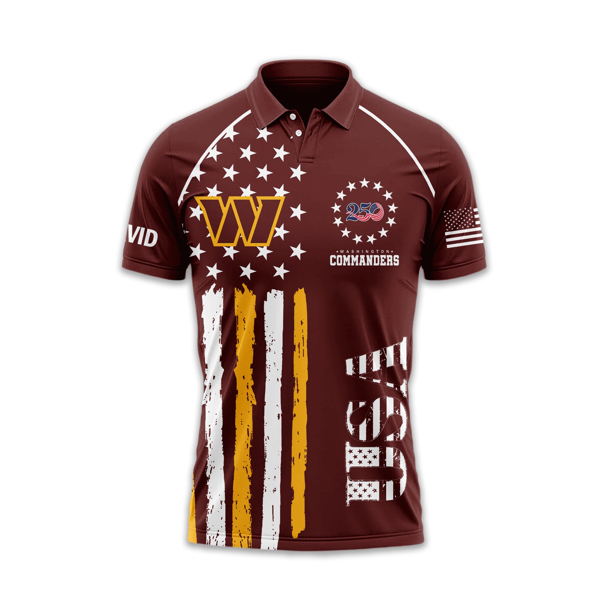 W.commanders | Premium  American Semiquincentennial Polo Shirt Td