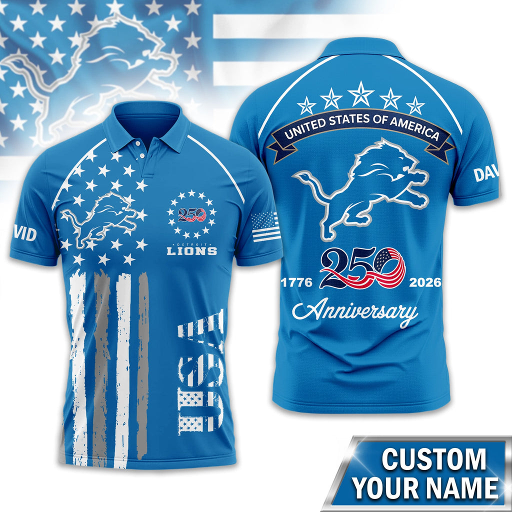 D.lions | Premium  American Semiquincentennial Polo Shirt Td