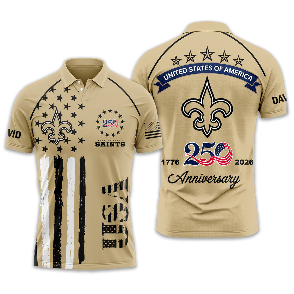 No.saints | Premium  American Semiquincentennial Polo Shirt Td
