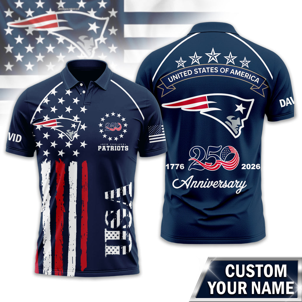 Ne.patriots | Premium  American Semiquincentennial Polo Shirt Td