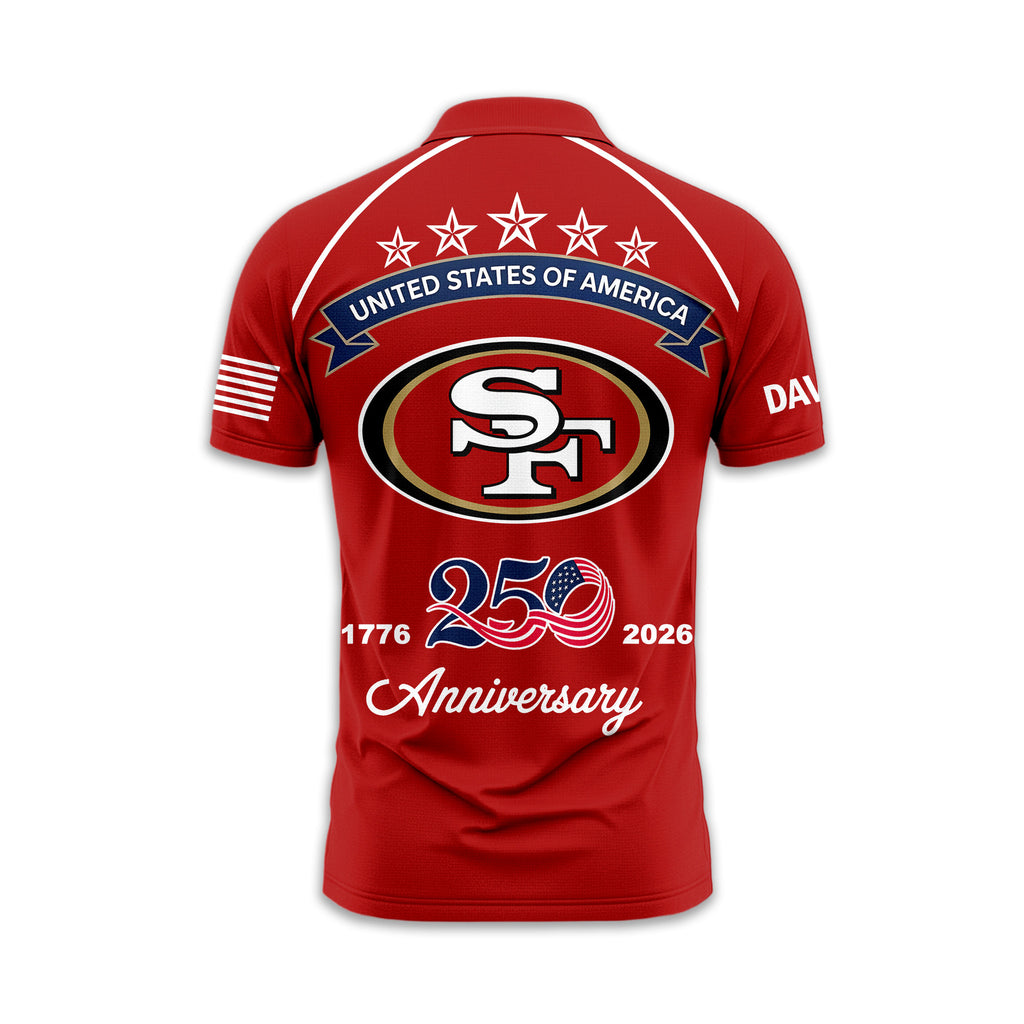 Sf.49ers | Premium  American Semiquincentennial Polo Shirt Td