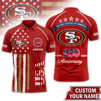 Sf.49ers | Premium  American Semiquincentennial Polo Shirt Td