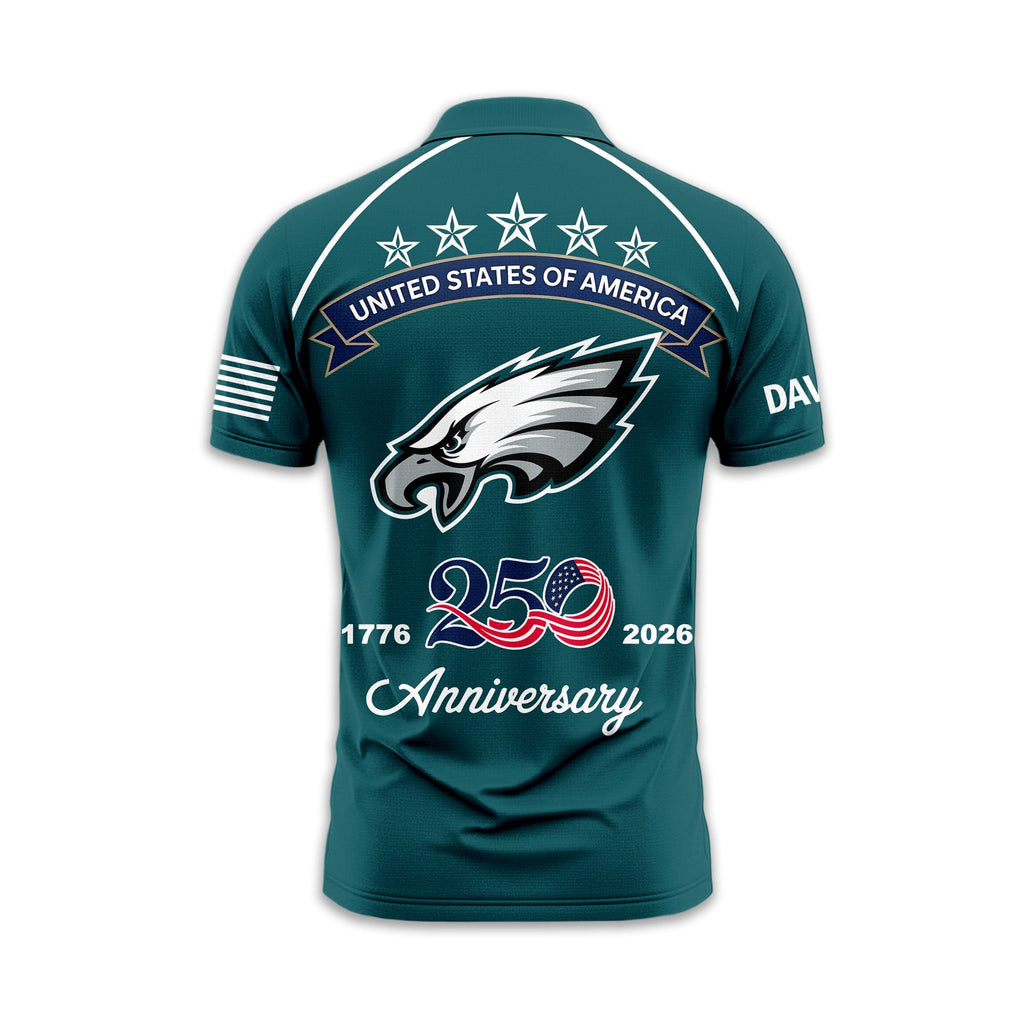 P.eagles | Premium  American Semiquincentennial Polo Shirt Td