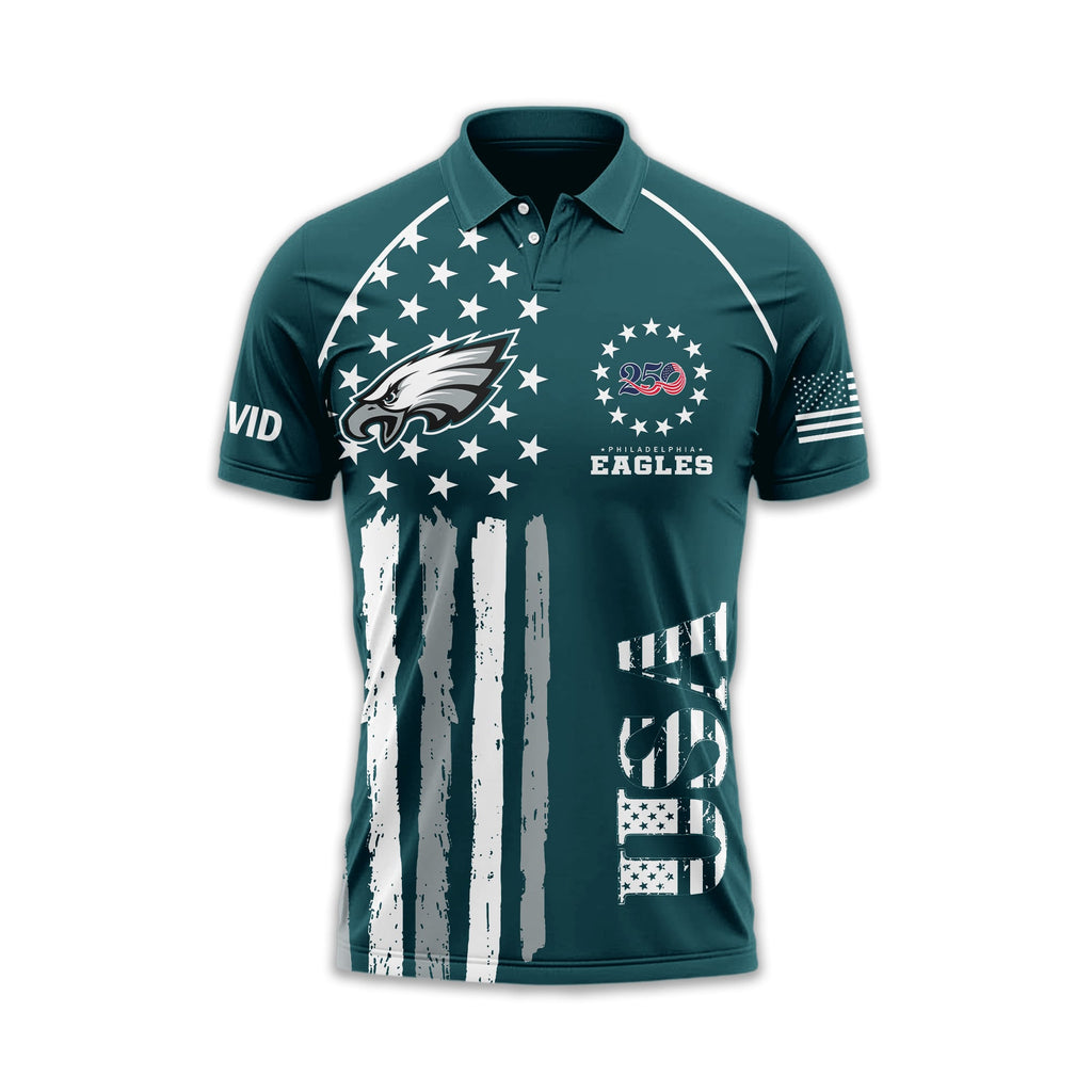 P.eagles | Premium  American Semiquincentennial Polo Shirt Td