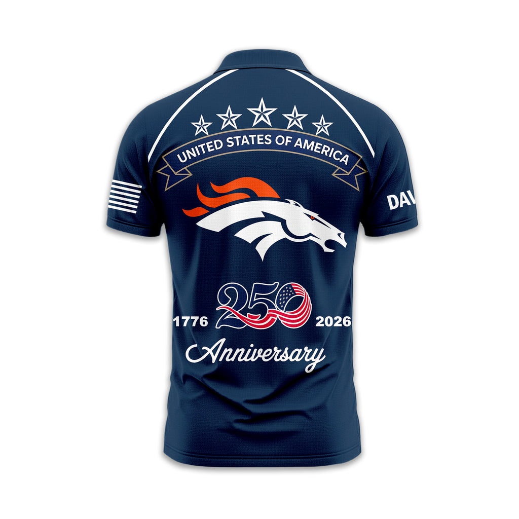 D.broncos | Premium  American Semiquincentennial Polo Shirt Td
