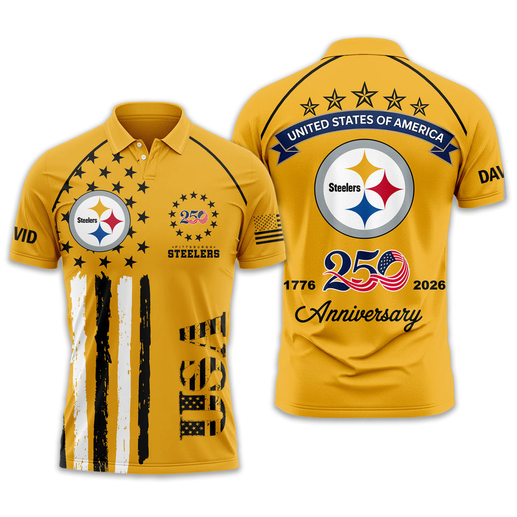 P.steelers | Premium  American Semiquincentennial Polo Shirt Td